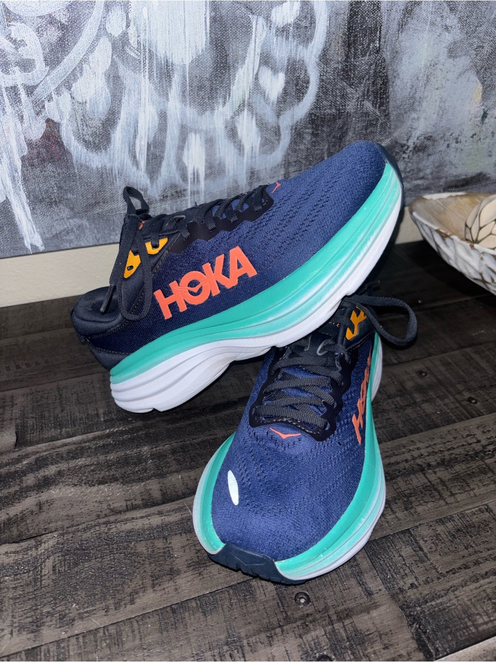 HOKA Bondi 8 running shoe WOMENS SZ 7.5 - Picture 9 of 15